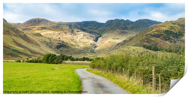 Crinkle Crags, Great Langdale Print by Keith Douglas