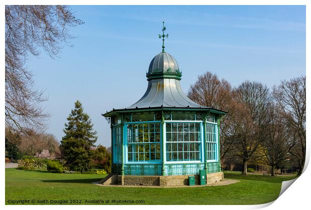 Weston Park Bandstand, Sheffield Print by Keith Douglas