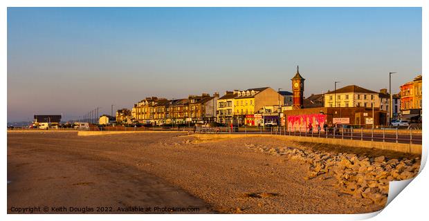 Evening Sunshine in Morecambe Print by Keith Douglas