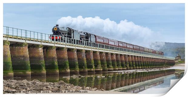The Great Britain XIV crosses the Kent Viaduct Print by Keith Douglas