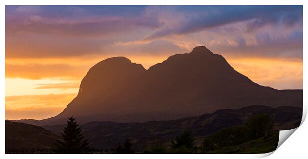 Suilven in the evening light Print by Keith Douglas