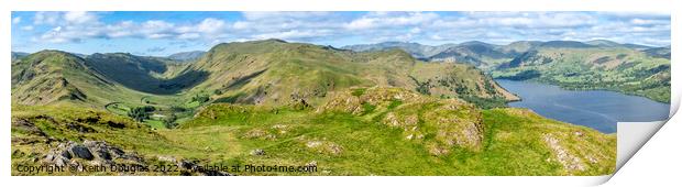 South and West from Hallin Fell Print by Keith Douglas