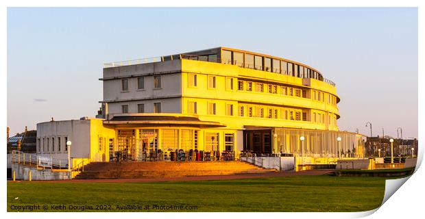 The Midland Hotel, Morecambe, at Sunset Print by Keith Douglas