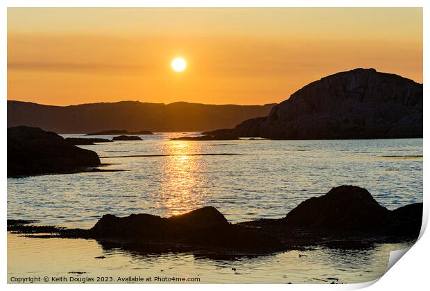 Sunset over Iona Print by Keith Douglas