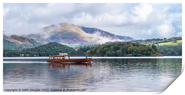 Boat on Derwent Water Print by Keith Douglas