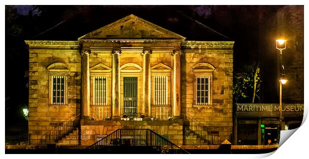The Customs House in Gold Print by Keith Douglas