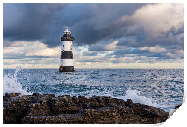 Penmon Lighthouse, Anglesey Print by Keith Douglas