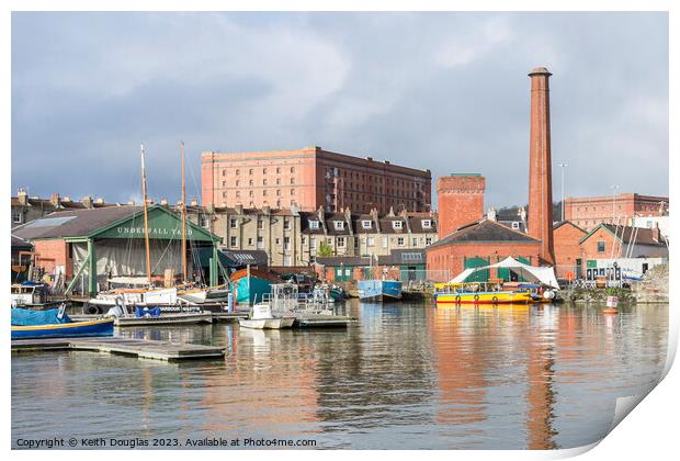 Underfall Yard, Bristol Floating Harbour Print by Keith Douglas