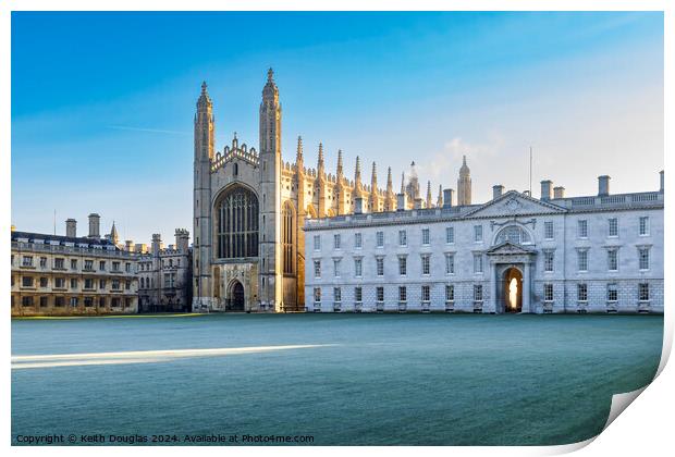 Kings College Cambridge in the early mornong Print by Keith Douglas