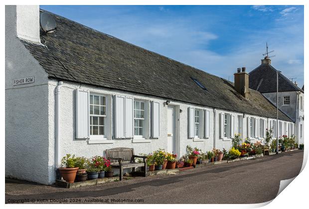 Fisher Row, Inveraray Print by Keith Douglas