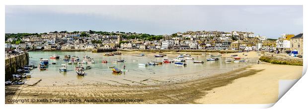 Panorama of St Ives, Cornwall Print by Keith Douglas