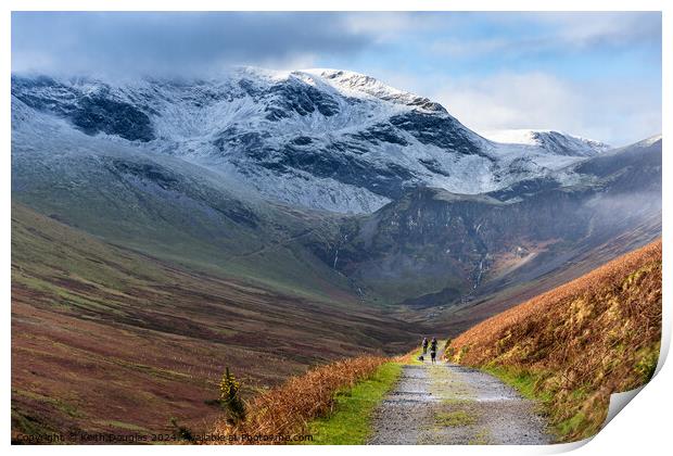 Coledale Miners Track leading to Force Crag Mine Print by Keith Douglas