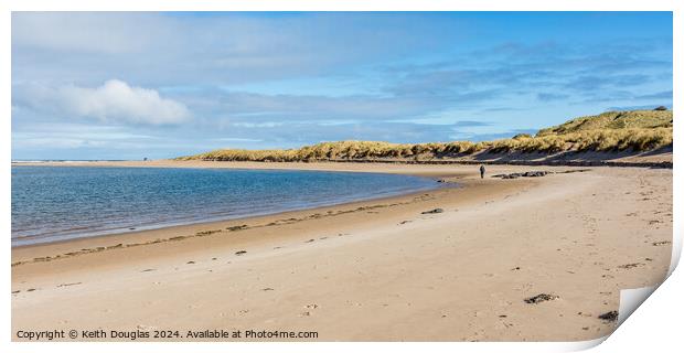 Budle Bay, Northumberland Print by Keith Douglas