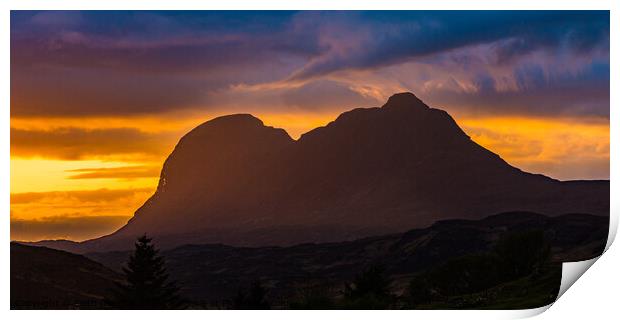 Suilven in the evening light Print by Keith Douglas