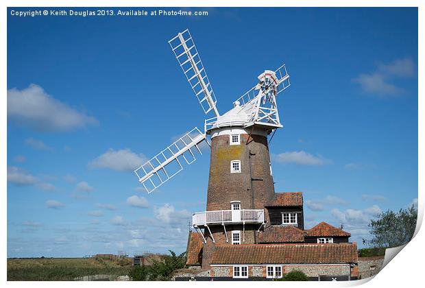 Cley Windmill Print by Keith Douglas