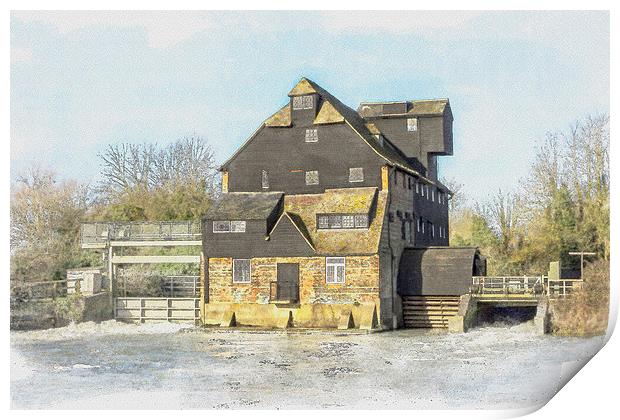 Houghton Mill, Cambridgeshire Print by Keith Douglas