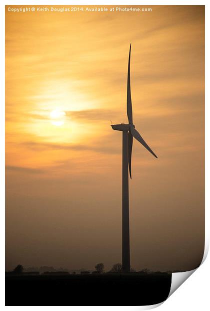 Sun energy, wind energy Print by Keith Douglas