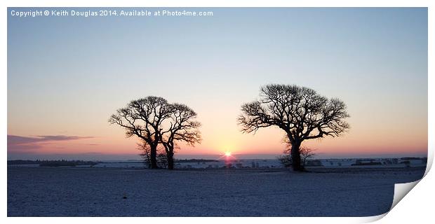 Winter dawn Print by Keith Douglas