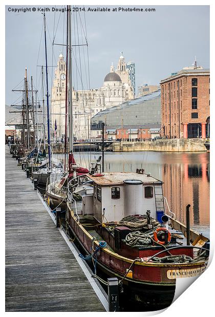 Liverpool Docks Print by Keith Douglas