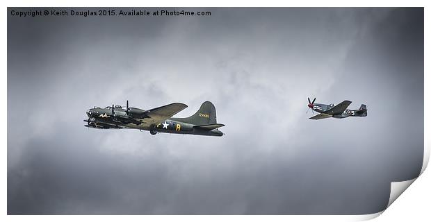 Sally B and Spitfire Print by Keith Douglas