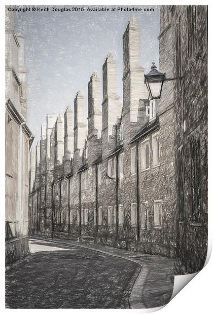 Trinity Lane  Print by Keith Douglas