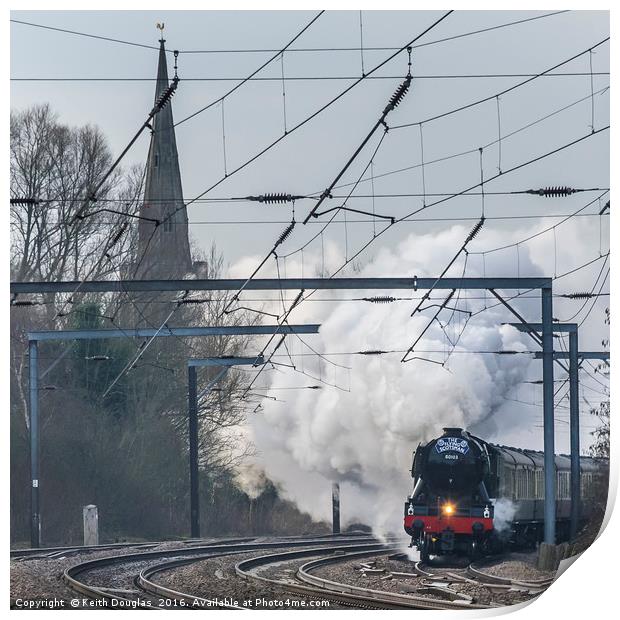 Flying Scotsman - Steaming through Print by Keith Douglas