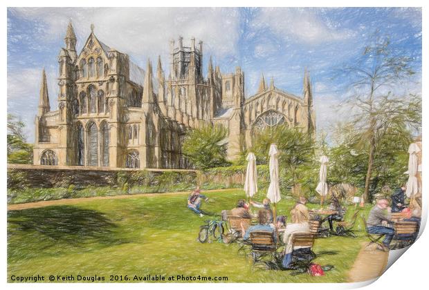 Ely Cathedral from the East Print by Keith Douglas