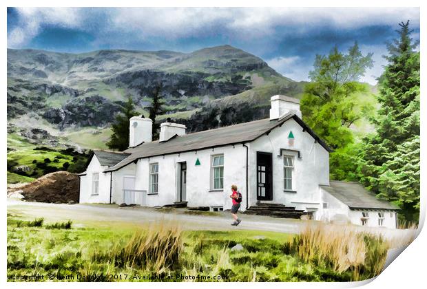 Coniston Youth Hostel Print by Keith Douglas