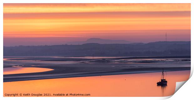 Beautiful Sunrise at Morecambe Print by Keith Douglas