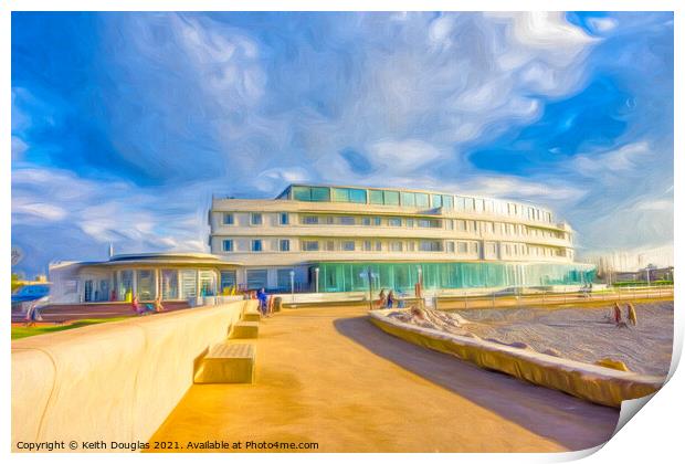 To the Midland Hotel, Morecambe Print by Keith Douglas