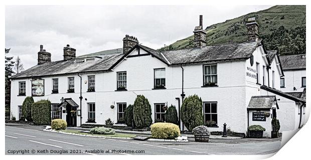 The Swan Hotel at Grasmere Print by Keith Douglas