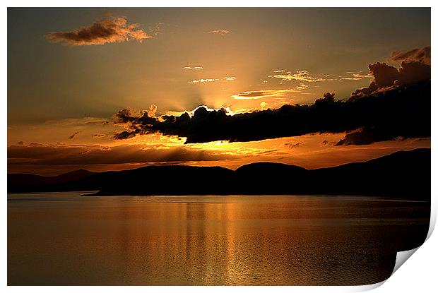 Sutherland Sunset Print by Lorraine Paterson