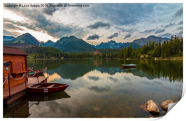 Strbske Pleso reflection Print by Laco Hubaty