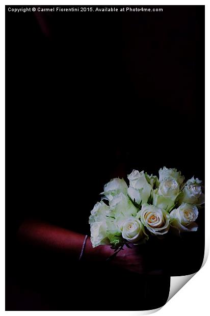 Bouquet of Roses Print by Carmel Fiorentini