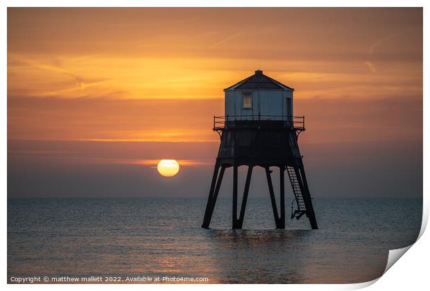 Dovercourt Winter Sunrise Print by matthew  mallett