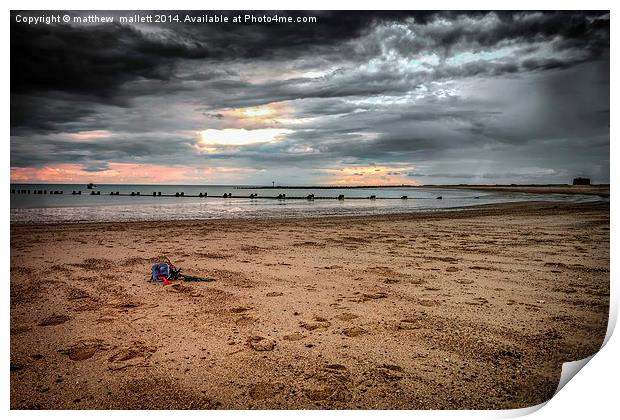 Martello Beach After The Rain Print by matthew  mallett