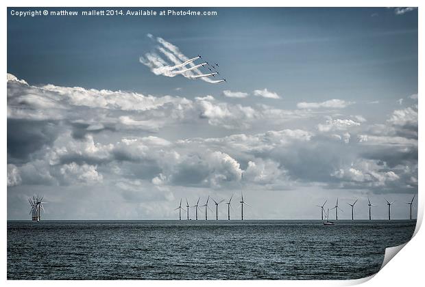  Red Arrows From the East Print by matthew  mallett