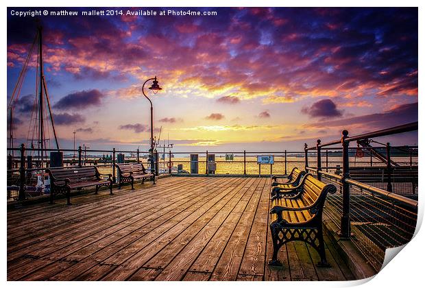  Halfpenny Pier at sunset Print by matthew  mallett