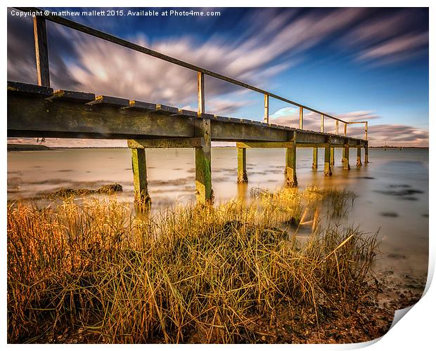 Waiting at the boat launch stage  Print by matthew  mallett