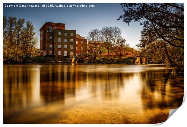  A moment in time at Dedham Mill Print by matthew  mallett