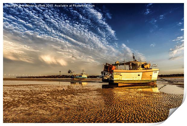  Low Tide Strange Clouds Print by matthew  mallett