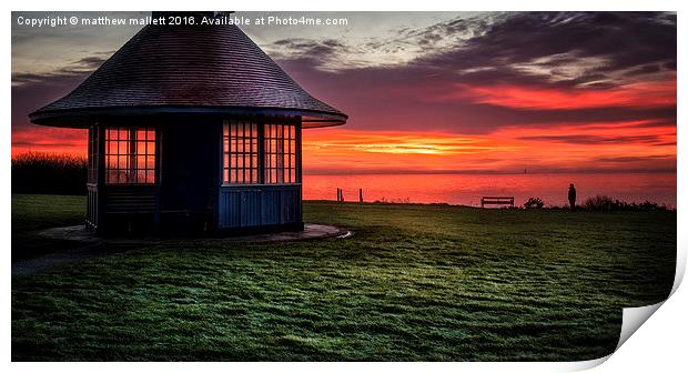  Looking Out New Years Day 2016 Frinton Print by matthew  mallett