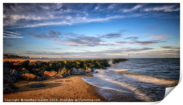 Clacton On Sea June Seafront Print by matthew  mallett