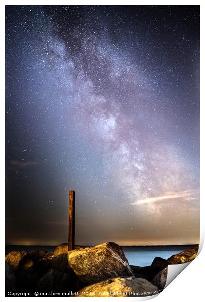 Clacton Beach Milky Way Print by matthew  mallett