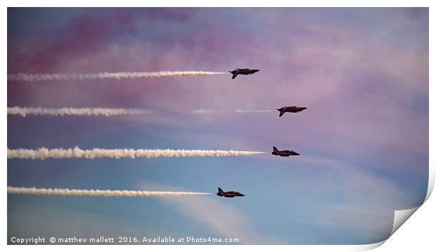Red Arrows The Clacton Collection 2 Print by matthew  mallett