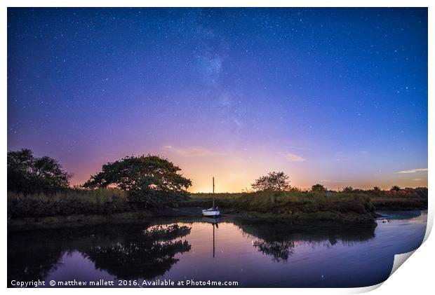 Starlight View of Beaumont Quay Print by matthew  mallett