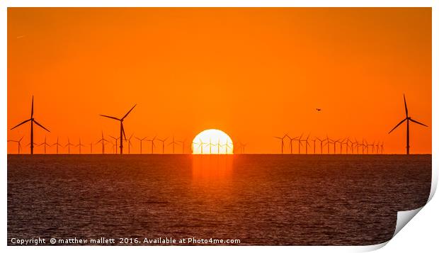 Boiling The Water Clacton Sunrise Print by matthew  mallett