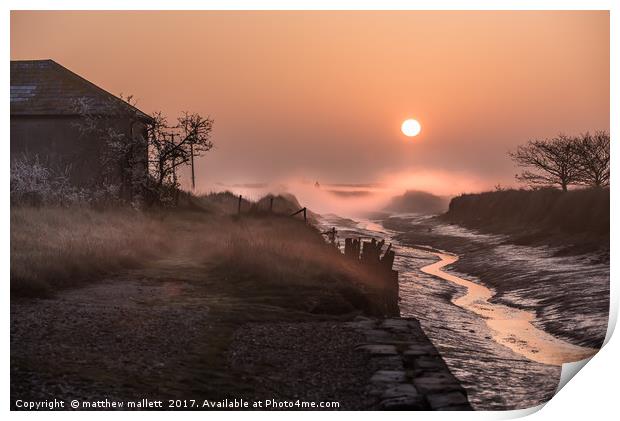 Beaumont Quay Misty April Print by matthew  mallett