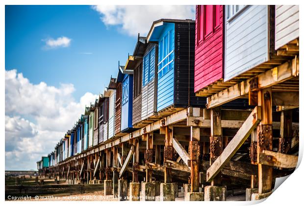 Seaside Observers At Frinton Print by matthew  mallett