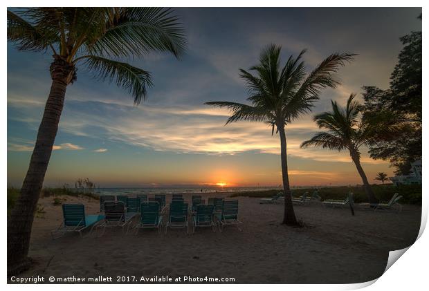 Golden Hour on Anna Maria Island Print by matthew  mallett